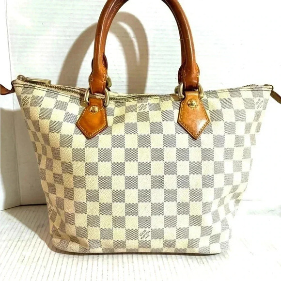 Louis Vuitton damier azur saleya pm coated canvas  satchel handbag - Picture 1 of 10